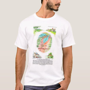 場所が付いているSanta Clara郡の空気の地図 Tシャツ