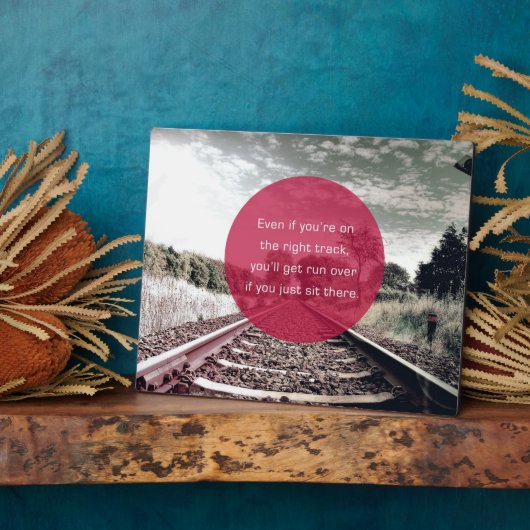 場所に座らないで |やる気を起こさせる引用文 フォトプラーク (側面)