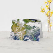 場所に煙が見える北米。 カード (黄色い花)