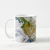 場所に煙が見える北米。 コーヒーマグカップ (左)