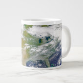 場所に煙が見える北米。 ジャンボコーヒーマグカップ (正面右)