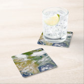 場所に煙が見える北米。 スクエアペーパーコースター (インサイチュ)