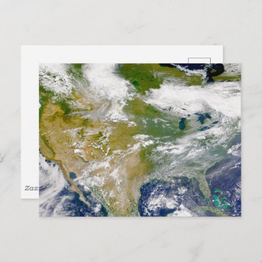 場所に煙が見える北米。 ポストカード (正面/裏面)