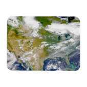 場所に煙が見える北米。 マグネット (横)