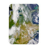 場所に煙が見える北米。 マグネット (縦)