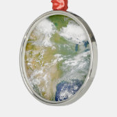 場所に煙が見える北米。 メタルオーナメント (左)