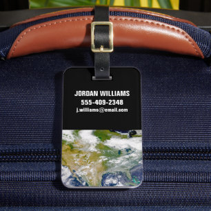 場所に煙が見える北米。 ラゲッジタグ