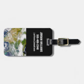 場所に煙が見える北米。 ラゲッジタグ (正面横)