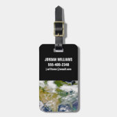 場所に煙が見える北米。 ラゲッジタグ (正面縦)