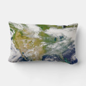 場所に煙が見える北米。 ランバークッション (裏面)