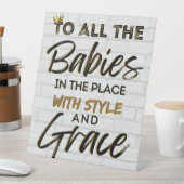 場所のすべてのベビーとスタイル&グレース都市 台座サイン (インサイチュ)