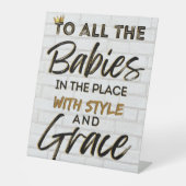 場所のすべてのベビーとスタイル&グレース都市 台座サイン (正面)