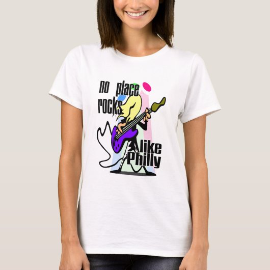 場所の石はPhillyを好みません Tシャツ (正面)