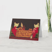 場所は家のSunbonnetのベビーの挨拶状を好みません カード (正面)