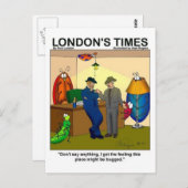 場所は盗聴警察のおもしろいギフト&ティー ポストカード (正面/裏面)