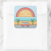 場所カスタムサーファーのシール スクエアシール (バッグ)