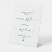 場所モダンを選ばず、座席を割り当てな結婚い 台座サイン (正面)