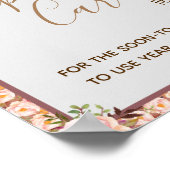 場所レシピカードここにフローラフレームシャワーサイン ポスター (角)