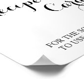 場所レシピカードここにユーカリプタスシャワーサイン ポスター (角)