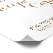 場所レシピカードはこちらピンクのフローラシャワーサイン ポスター (角)