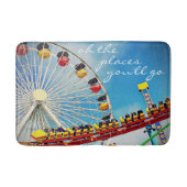 場所引用文観覧車ローラーコースター写真 バスマット (正面)