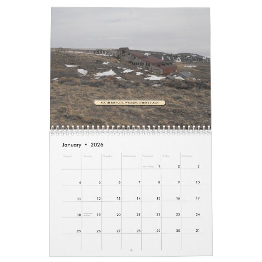 場所忘れ カレンダー (1月 2026)