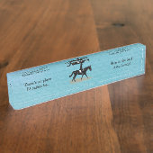 場所私はむしろ-乗馬の馬ではないです デスクネームプレート (側面)