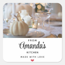場所設定キッチンファンシーを備えた上品なテーブル スクエアシール