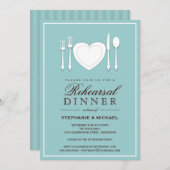 場所設定リハーサルディナーパーティの招待状 招待状 (正面/裏面)