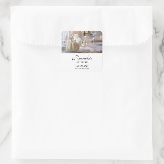 場所設定業ファンシー務付き上席表 スクエアシール (バッグ)