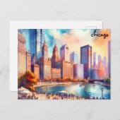 場所買旅行ヴィンテージシカゴポストカード ポストカード (正面/裏面)