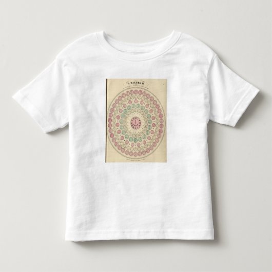 場所間の時間の相違の図表 トドラーTシャツ (正面)