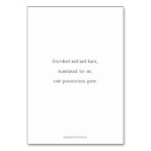 場所10、イエス・キリストは、祈りの言葉カード除去しました テーブルナンバー (裏面)