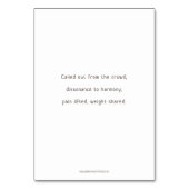 場所5、Cyreneのサイモンは、祈りの言葉カード救済します テーブルナンバー (裏面)