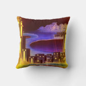 "場所" – 中東/オリエント砂漠絵を描の クッション (裏面)