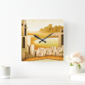 "場所" – 中東/オリエント砂漠絵を描の スクエア壁時計 (ホーム)