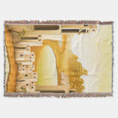 "場所" – 中東/オリエント砂漠絵を描の スローブランケット (正面)
