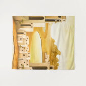 "場所" – 中東/オリエント砂漠絵を描の タペストリー (正面(横))