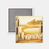 "場所" – 中東/オリエント砂漠絵を描の マグネット (正面/裏面)