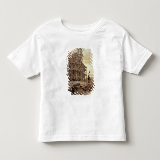 場所des Pyramides、パリ1875年 トドラーTシャツ (正面)