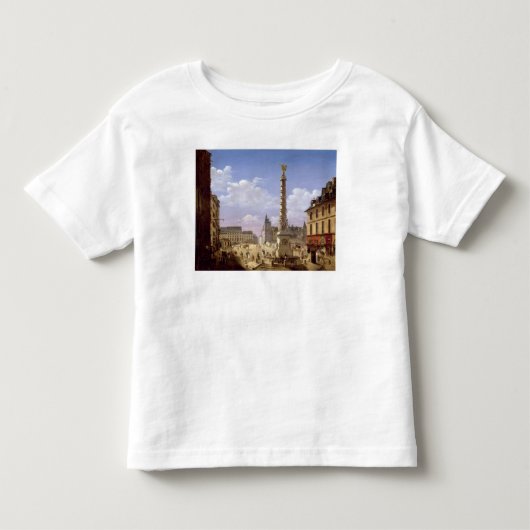 場所du Chateletの噴水 トドラーTシャツ (正面)