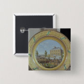 場面との飾られるMeissenのプレート 缶バッジ (正面&裏面)