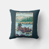 場面をいかだで運ぶ新しいHampshireRiver クッション (裏面)