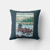 場面をいかだで運ぶConnecticutRiver クッション (裏面)