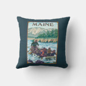 場面をいかだで運ぶMaineRiver クッション (裏面)
