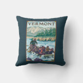 場面をいかだで運ぶVermontRiver クッション (裏面)