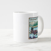 場面をいかだで運ぶVermontRiver ジャンボコーヒーマグカップ (正面右)