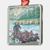 場面をいかだで運ぶVermontRiver メタルオーナメント (左)