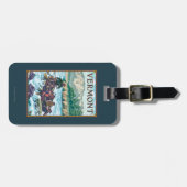 場面をいかだで運ぶVermontRiver ラゲッジタグ (正面横)