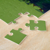 場面をゴルフをするパーソナライズなヴィンテージのスタイルの高地 ジグソーパズル (側面)